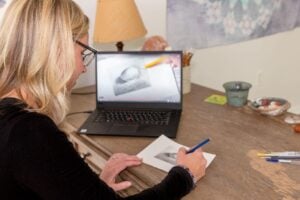 Middle or High School Beginner Drawing Art Lesson Worksheet