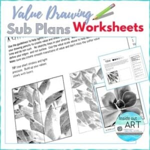 Value and Shading Worksheets for Middle or High School Visual Art - Drawing