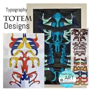 Reflective Symmetry Name Design Art Project Middle or High School