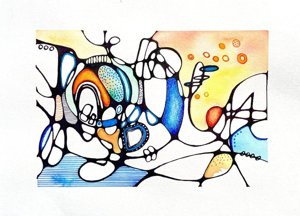 neurographica design art therapy first day of school project