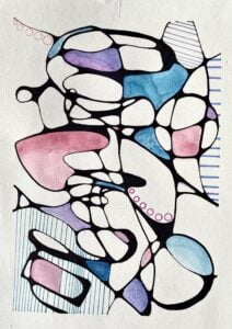 distance learning art mixed media high school art lesson student work