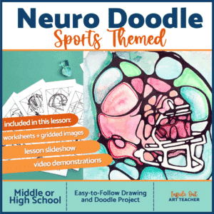Neurographic Art Easy Doodle Drawing Project High School Art Lesson: Sports