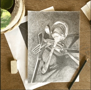 Shading Silverware High School Art: Drawing and Shading Silverware Still Life-Distance ...
