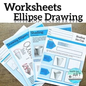 Art lesson: Ellipse Drawing and Shading Worksheets