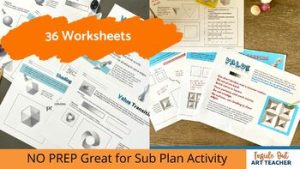 ART WORKSHEET - HIGH SCHOOL ART SUB PLAN BUNDLE - Middle or High School ...