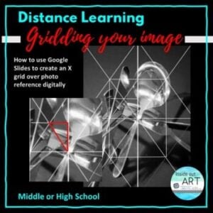 Digitally Gridding an Image for Drawing Using Google Slides - High School Art