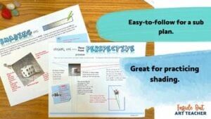 Dice Drawing and Shading Worksheet or Sub Plan for Middle or High ...