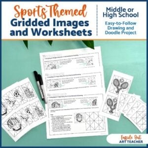 Sports-Themed Neurographic Art Worksheet Drawing Project
