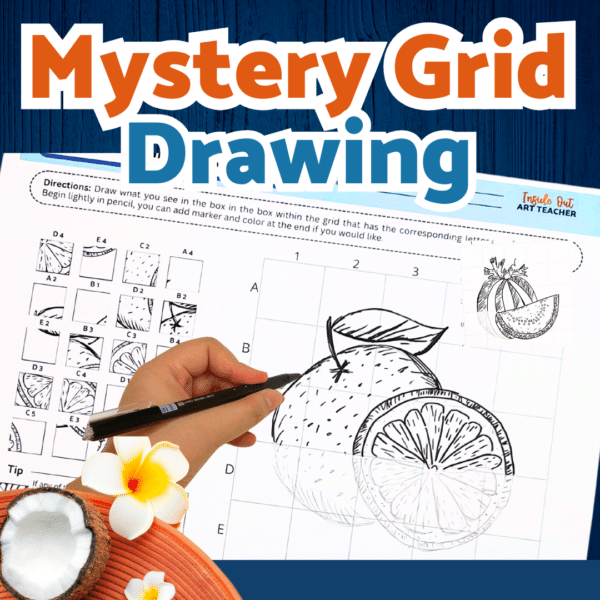 Printable Math and Art Lesson Drawing with a Grid Worksheets
