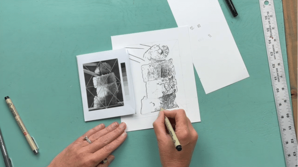 Pen and Ink Drawing Art Lesson for High School