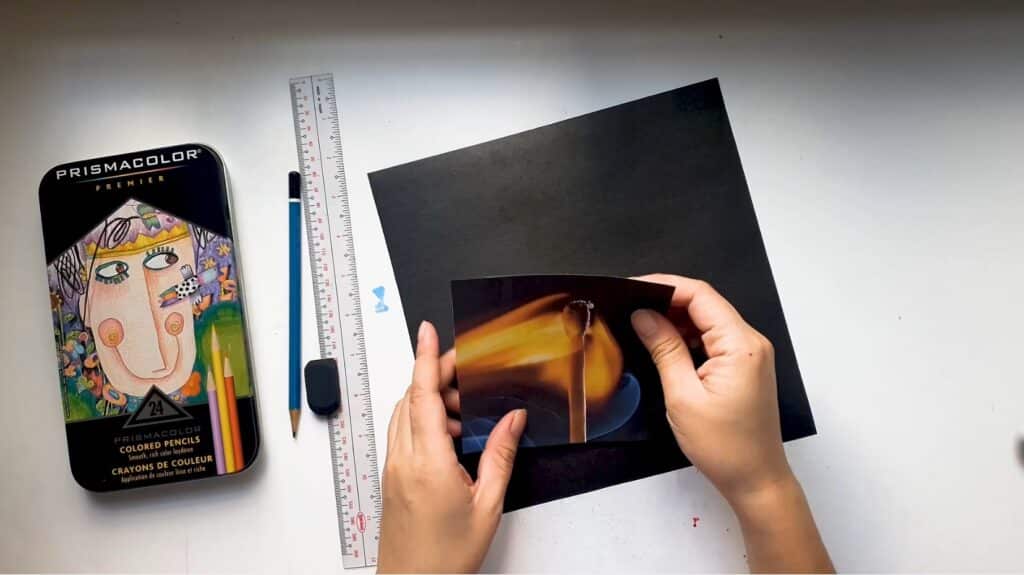 Ensure you have all the essential materials for this colored pencils on black paper art project.