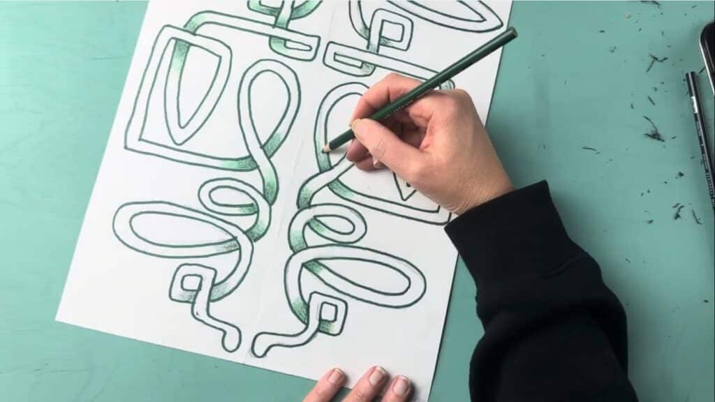 Shading with colored pencils