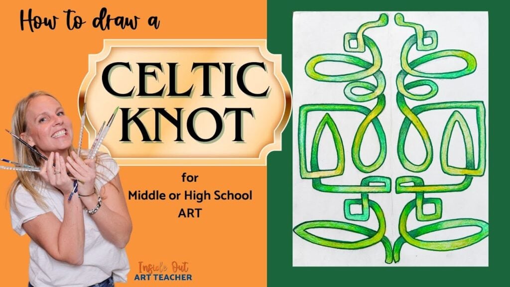 Drawing a Celtic Knot Art Project for Middle School Example 