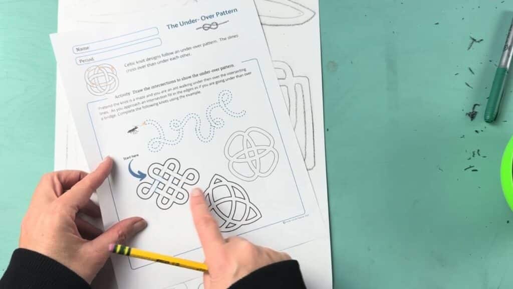 Make sure you have practiced the "over-under"technique with the practice worksheets provided