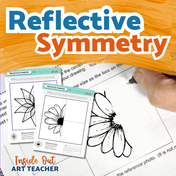 Easy Reflective Symmetry for Beginner Art Worksheets
