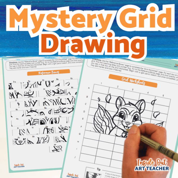 Easy Thanksgiving Art Activity | Mystery Grid Worksheets for Substitute ...