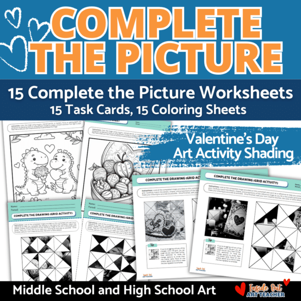 hearts day art lesson