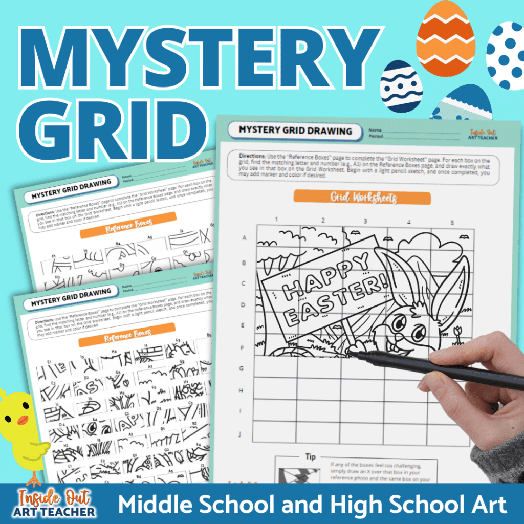 No Prep Easter Art Sub Plan | Engaging Drawing Activity for April ...
