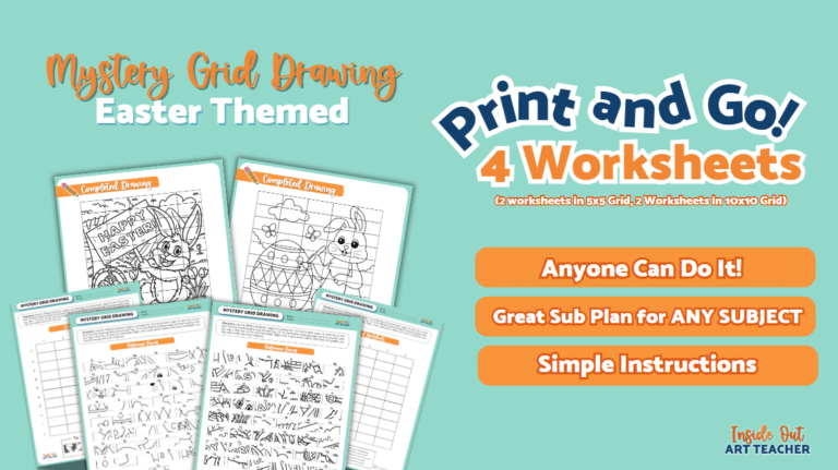 No Prep Easter Art Sub Plan | Engaging Drawing Activity for April ...