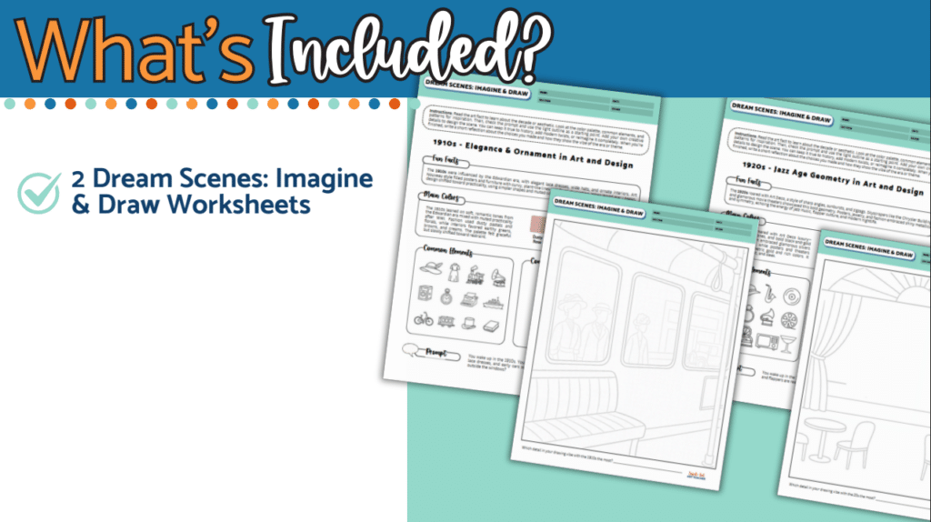 roaring 20s art worksheets previews