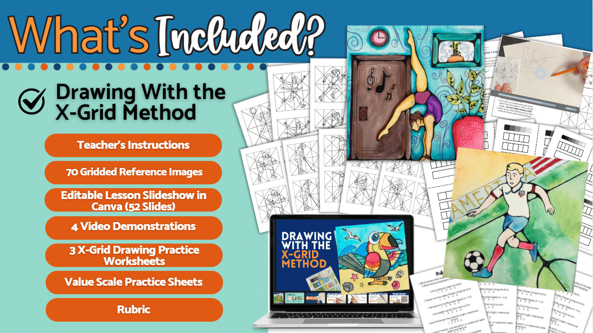 3 No-Prep Beginner Drawing Lessons for Overwhelmed Middle & High School ...