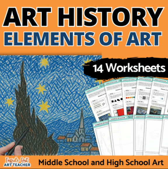 elements of art worksheets cover