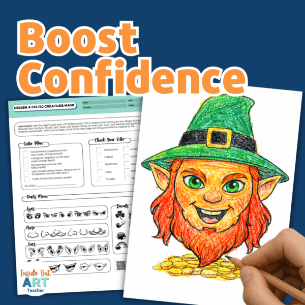 St. Patrick’s Day Art Project – Celtic Mask Design Middle School High School Art - Image 3