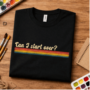 art student humor shirt can i start over quote