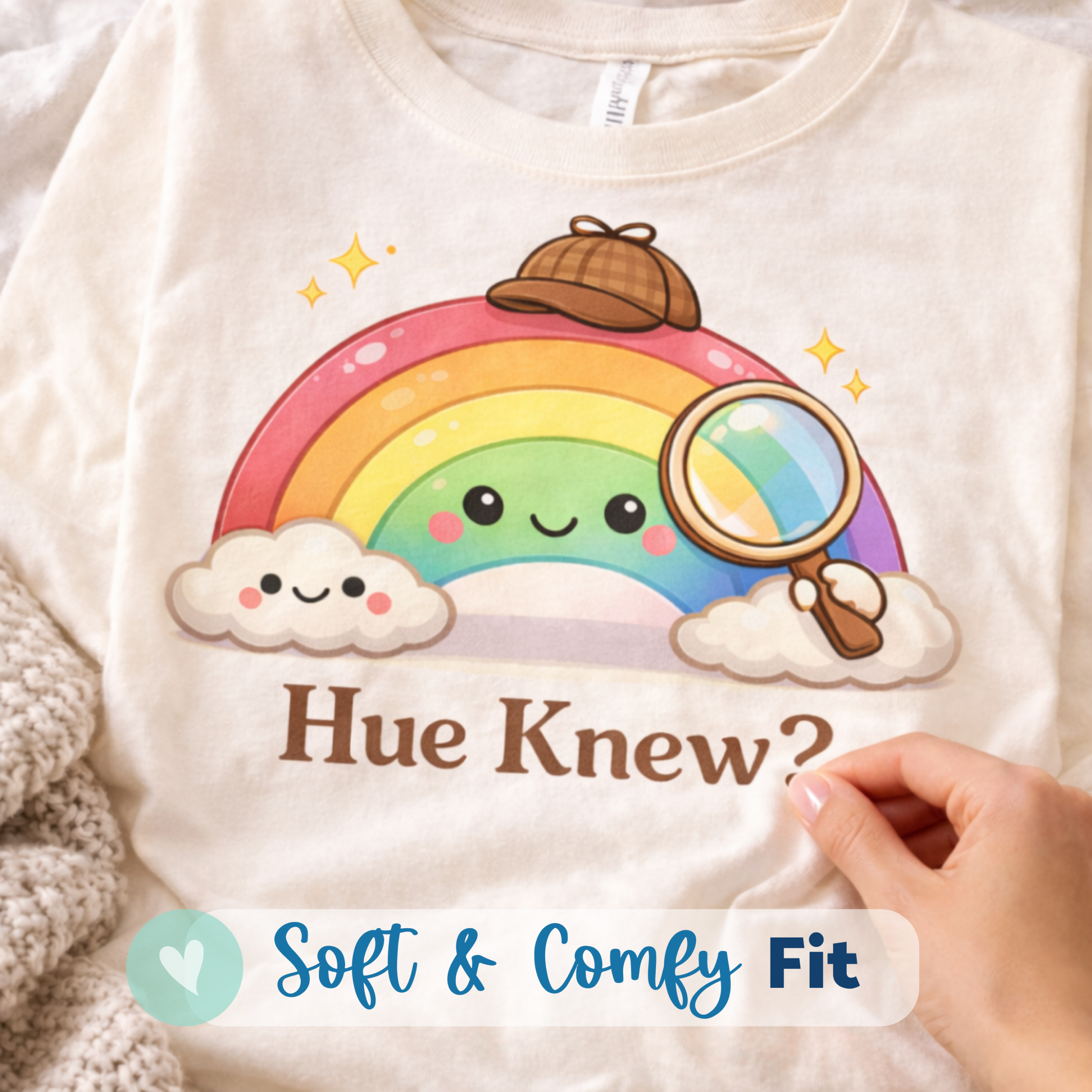 hue knew color theory art teacher shirt detail