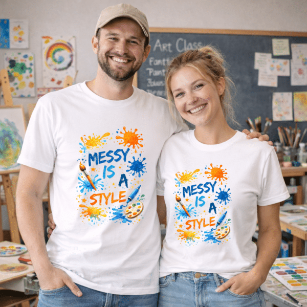 messy is a style art teacher shirt
