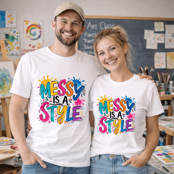 messy is a style creative teacher shirt