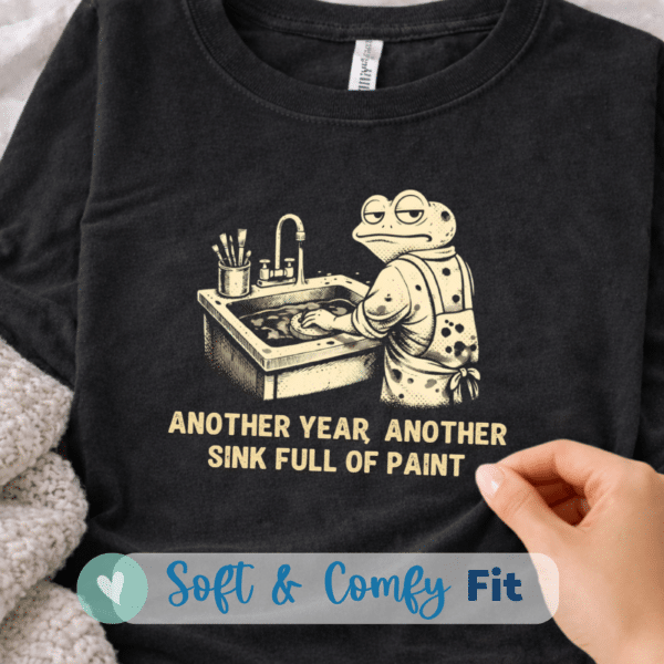 art classroom shirt paint sink quote