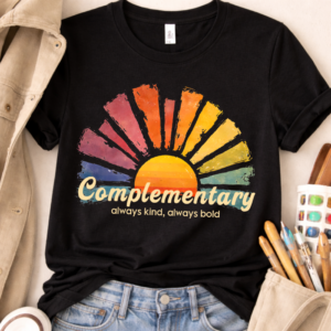 color contrast shirt complementary bold design tee
