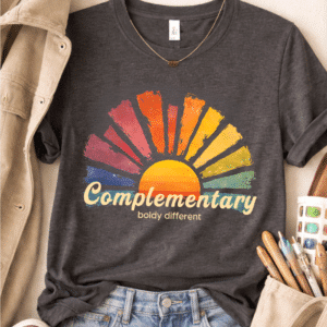 color wheel shirt complementary boldly different design