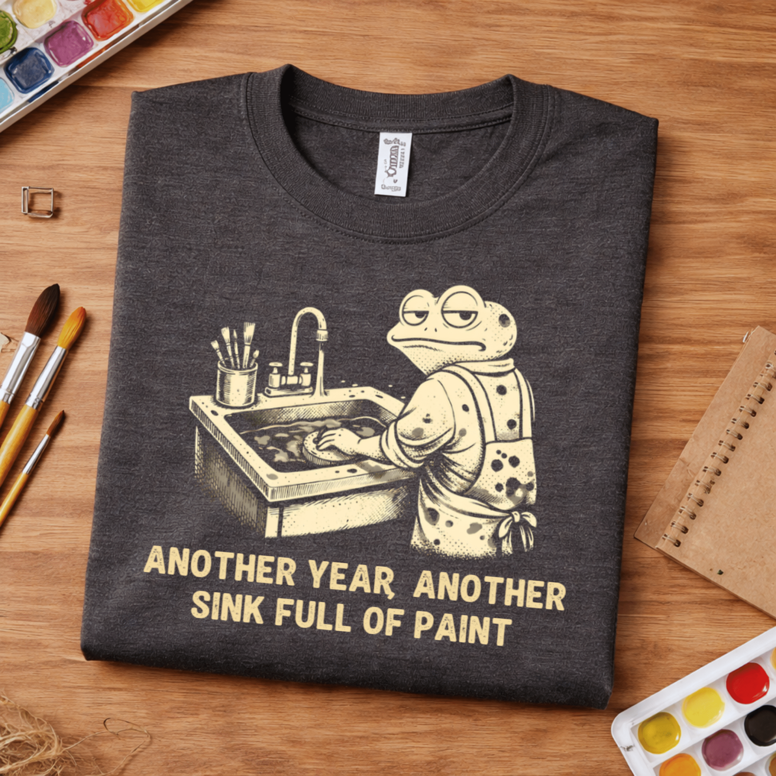 end of year art teacher shirt sink full paint design