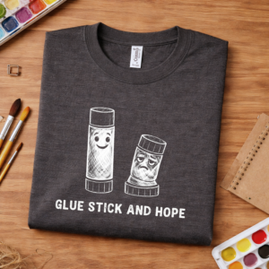 funny art classroom shirt glue stick hope design