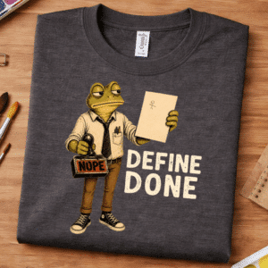 teacher humor t shirt define done design