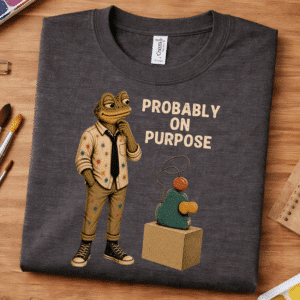 abstract art shirt probably on purpose frog