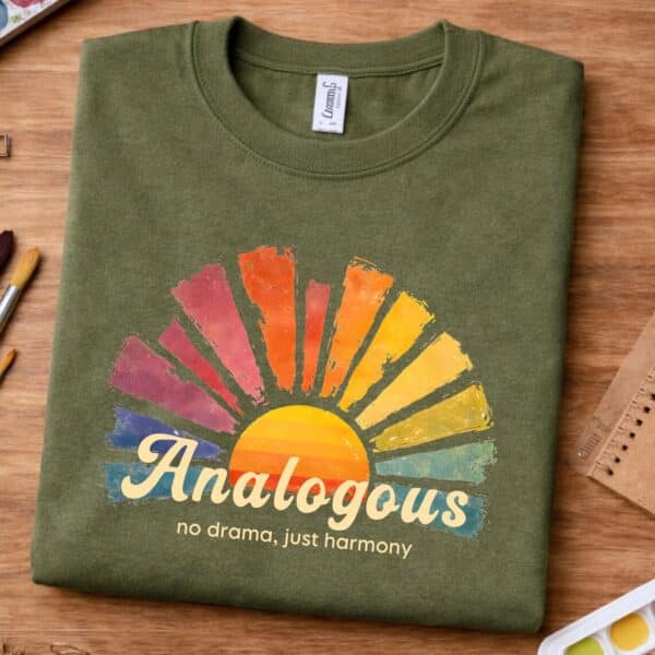 Color Harmony Shirt – Analogous No Drama Just Harmony Funny Tee - Image 2