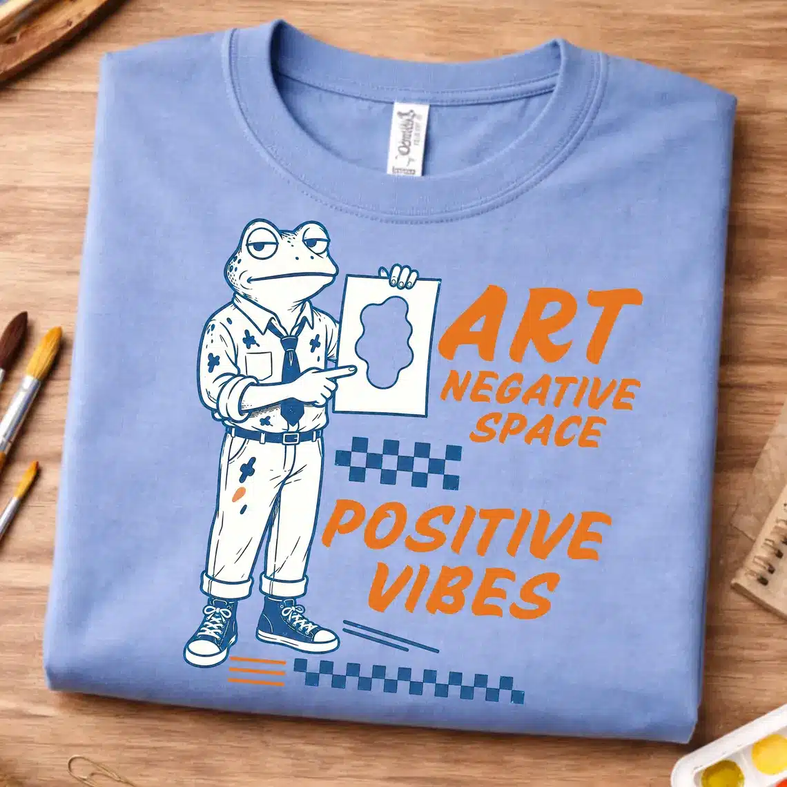 art classroom shirt negative space positive vibes