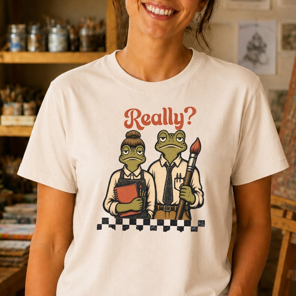 art history humor shirt really frog design