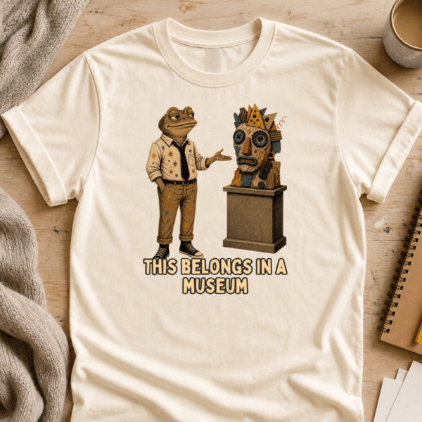 Artist Humor Shirt – This Belongs In A Museum Funny Art Teacher Tee - Image 2