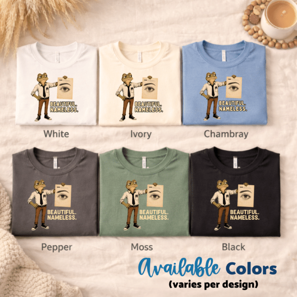 Student Artwork Shirt – Beautiful Nameless Funny Frog Teacher Tee - Image 4