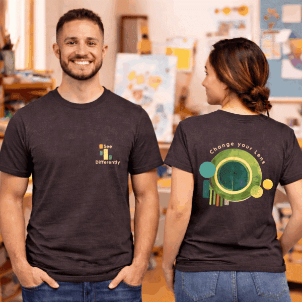 Perspective Drawing Shirt – See Differently Change Your Lens Inspirational Tee - Image 2