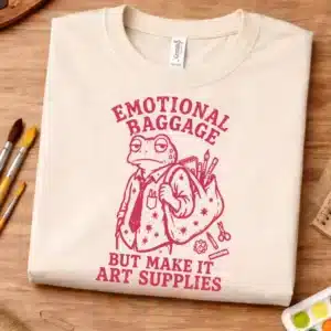 artist funny shirt emotional baggage art supplies