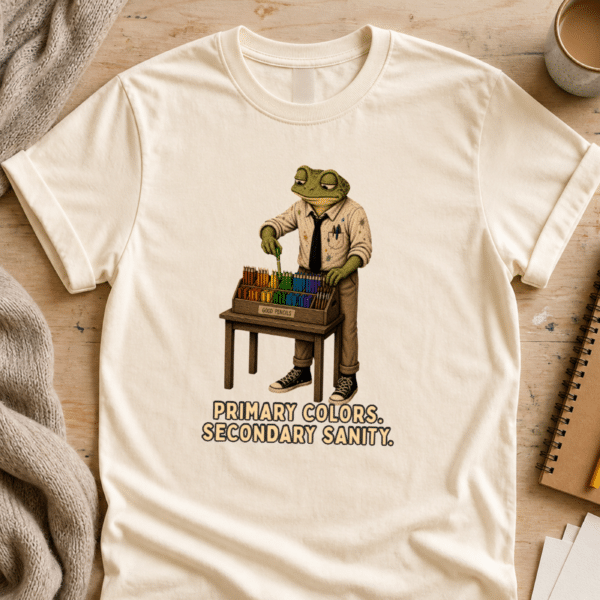 Color Theory TShirt – Primary Colors Secondary Sanity Art Teacher Funny Tee - Image 2
