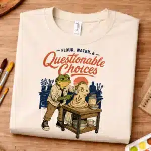 bread making shirt questionable choices frog