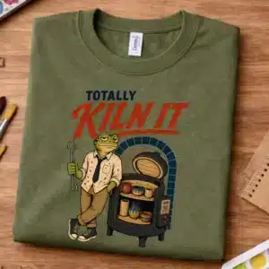 ceramic artist shirt totally kiln it frog