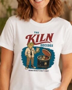 ceramic studio shirt the kiln decides frog