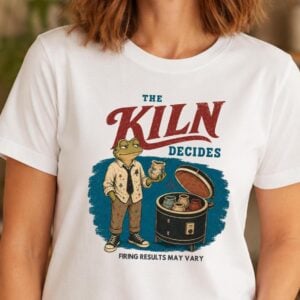 ceramic studio shirt the kiln decides frog
